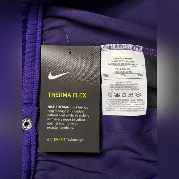 Nike NBA LA Lakers XXL-Tall Player Issued Tear Away Therma Flex Pants Purple - Picture 11 of 12